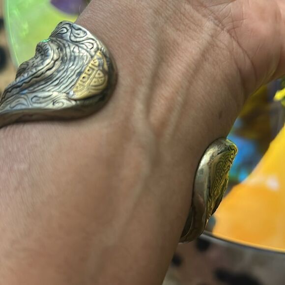 Turkemann Carnelian Tribal Cuff Bracelet - Picture 4 of 4